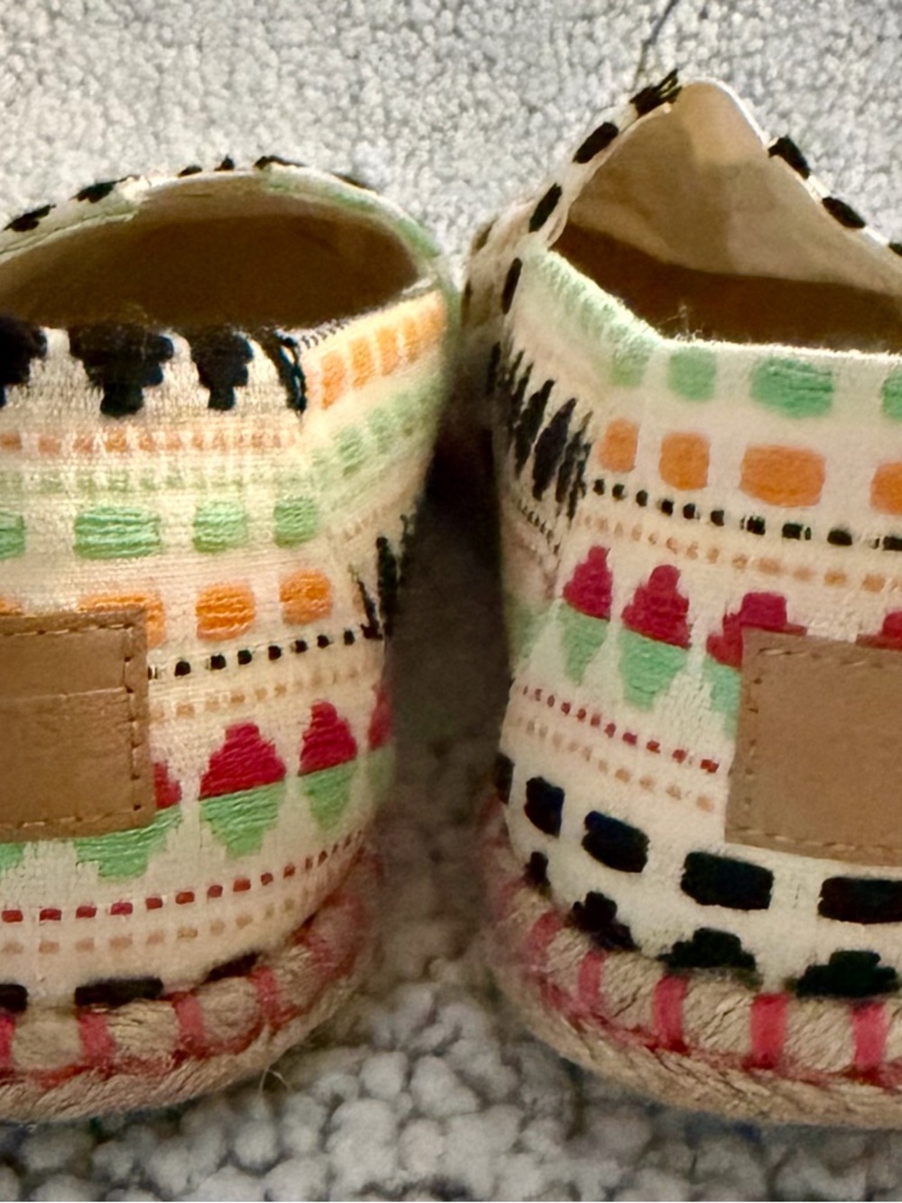 Toms Cream Espadrille Slip-On with Multicolor Embroidered Pattern - Picture 6 of 8